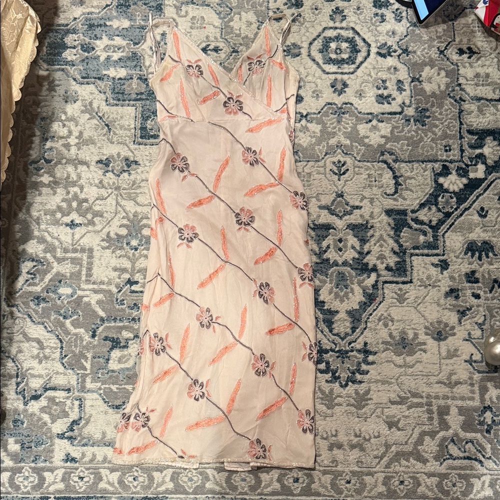 Elegant Floral Embroidered Dress